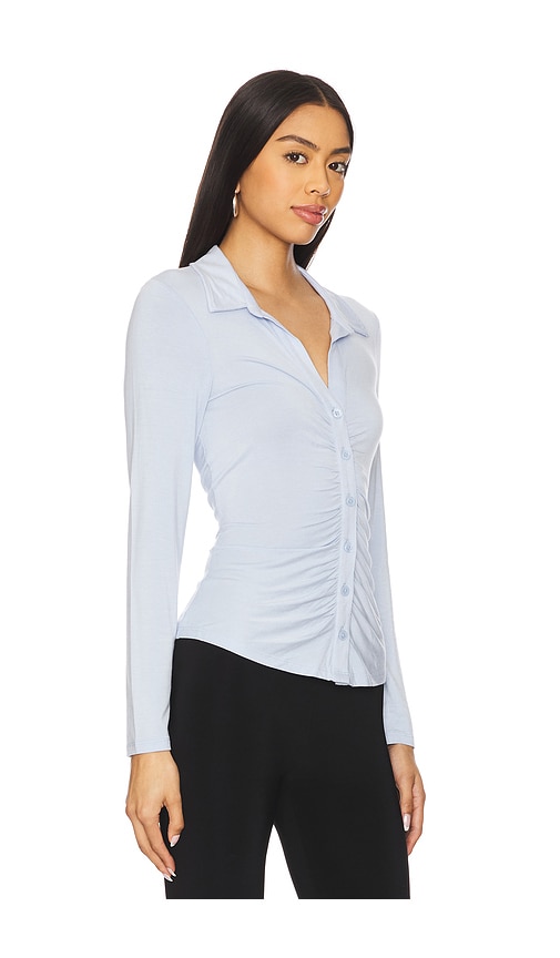 Sanctuary Daydreamer Knit Shirt In Baby Blue