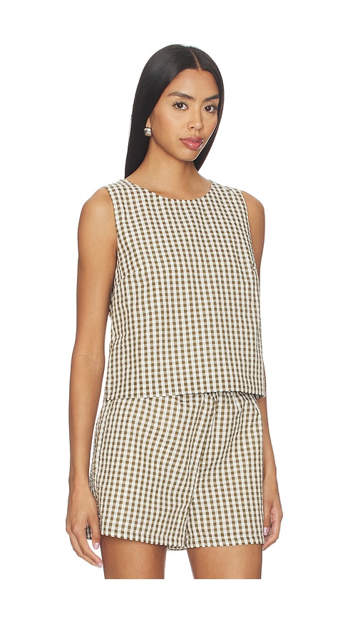 Sanctuary Better Days Gingham Shell In Multi