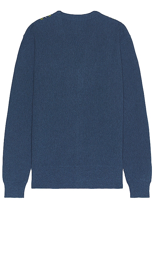 Shop Saturdays Surf Nyc Michael High Guage Knit Cardigan In Coronet Blue