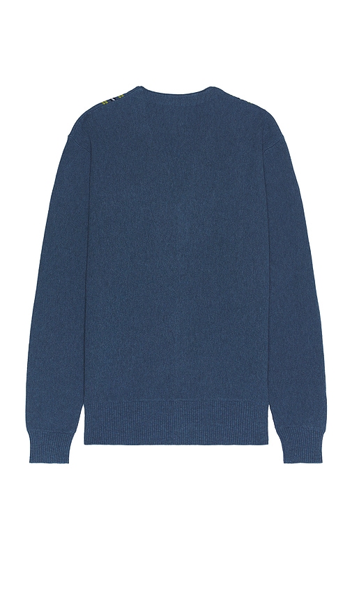 Shop Saturdays Surf Nyc Michael High Guage Knit Cardigan In Coronet Blue