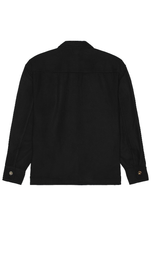 Shop Saturdays Surf Nyc Driessen Wool Overshirt In Black