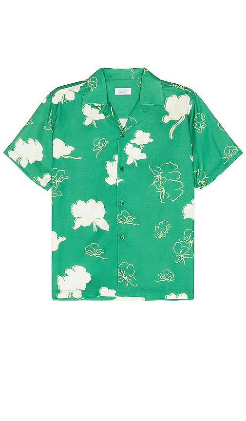 Shop Saturdays Surf Nyc Canty Short Sleeve Shirt In Pine Green