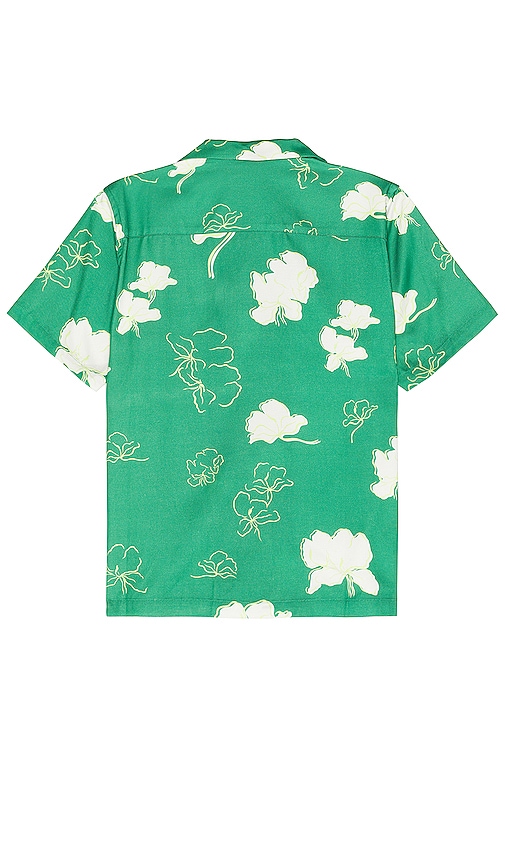 Shop Saturdays Surf Nyc Canty Short Sleeve Shirt In Pine Green