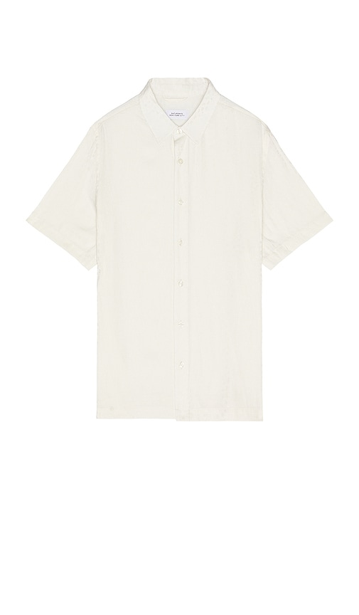 SATURDAYS NYC Bruce Leopard Shirt in Ivory