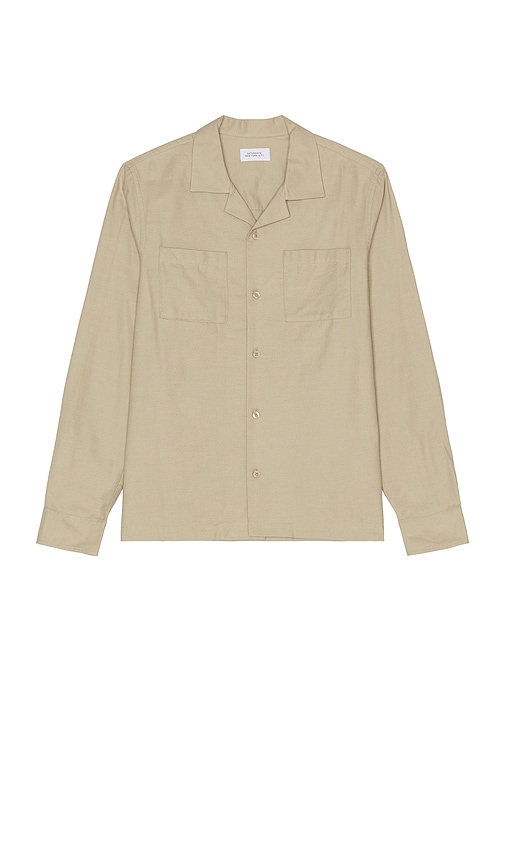 Shop Saturdays Surf Nyc Marco Wool Shirt In Beige