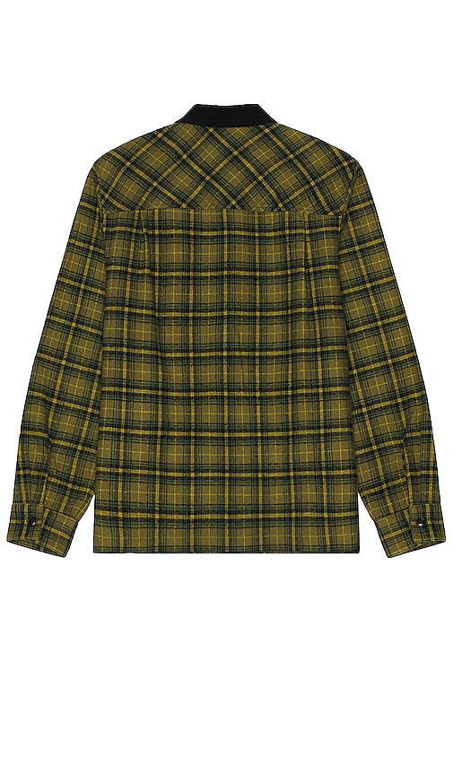 Shop Saturdays Surf Nyc Ryan Zip Front Flannel Shirt In Dark Green