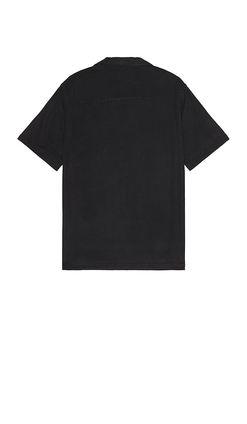 Shop Saturdays Surf Nyc Gibson Pigment Dyed Short Sleeve Shirt In Black