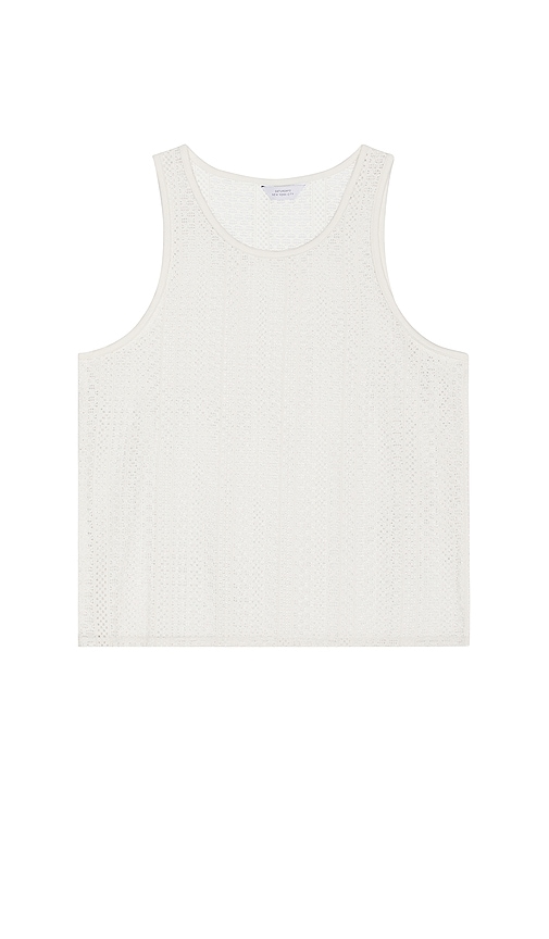 Shop Saturdays Surf Nyc Gabriel Cotton Lace Tank In 象牙白