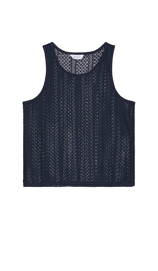 Shop Saturdays Surf Nyc Gabriel Cotton Lace Tank In 藏青色