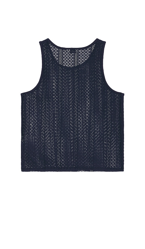 Shop Saturdays Surf Nyc Gabriel Cotton Lace Tank In 藏青色