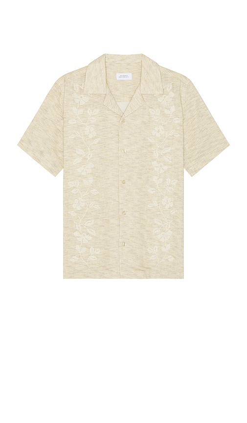 Shop Saturdays Surf Nyc Canty Embroidered Linen Gauze Shirt In Å¤�å�¤ç™½