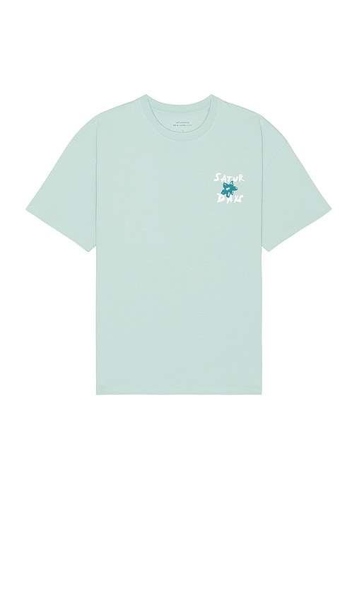 Shop Saturdays Surf Nyc Flower Relaxed Tee In Æμ…æ¹–è“�