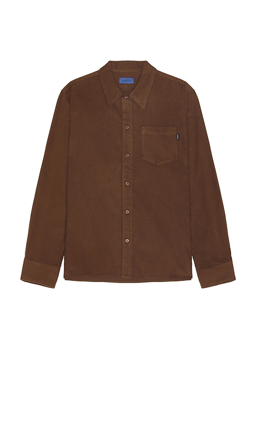 Shop Saturdays Surf Nyc Broome Flannel Long Sleeve Shirt In Brown