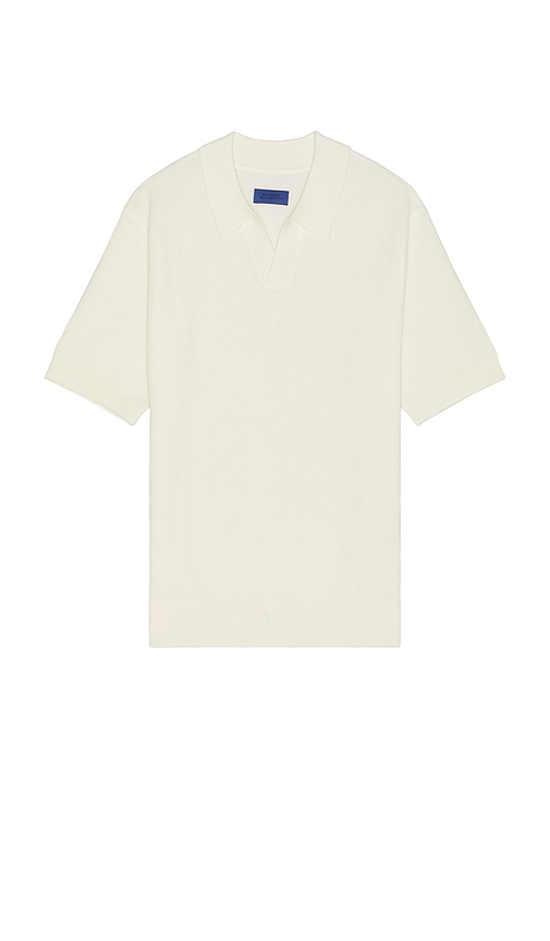 Shop Saturdays Surf Nyc Alex Merino Wool Open Placket Polo In Ivory