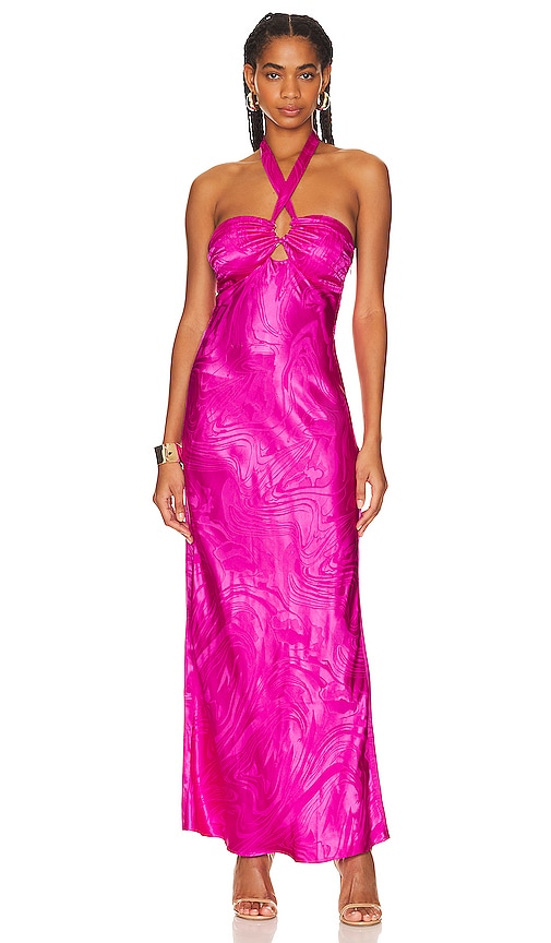 Shop Saylor Toula Dress In Fuchsia