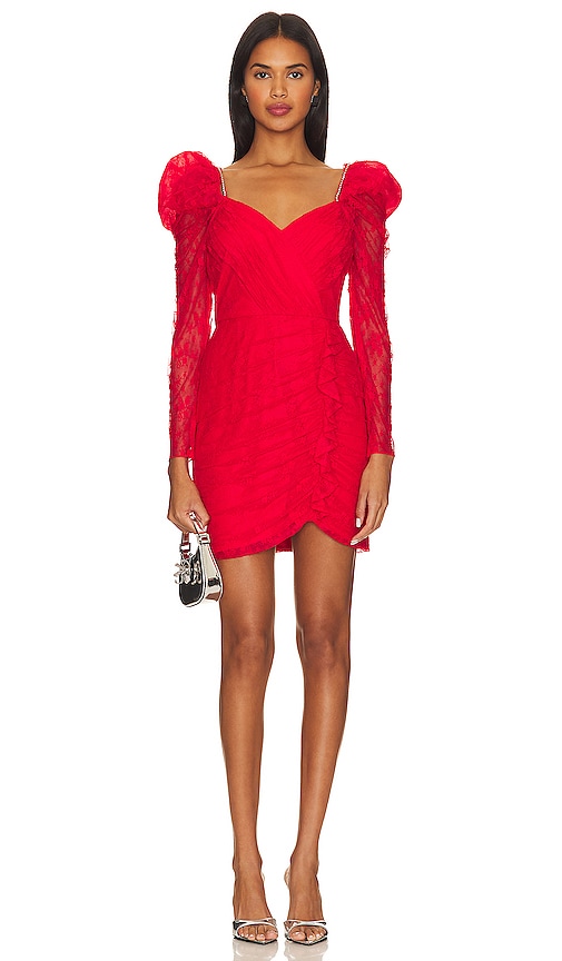 Saylor Trixie Mini Dress In Red