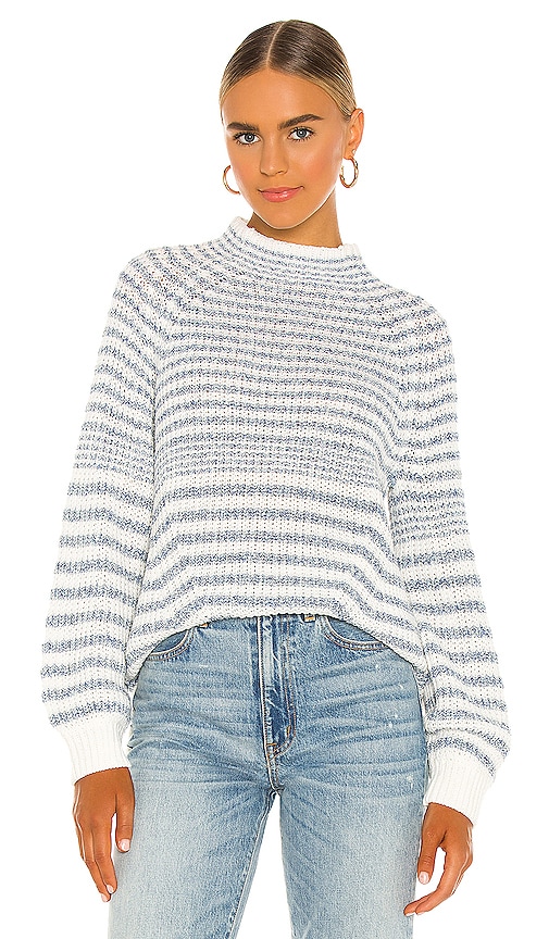 SAYLOR Mona Sweater in Grey & Creme | REVOLVE