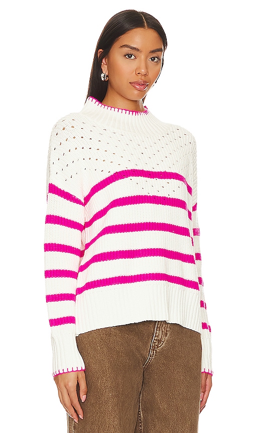 Shop Saylor Beckie Sweater In Pink & White