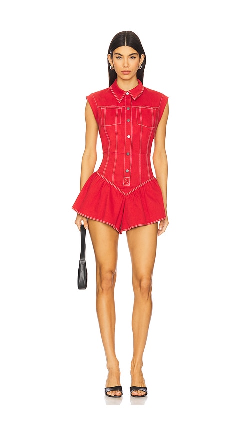 SAYLOR Keira Romper in Red