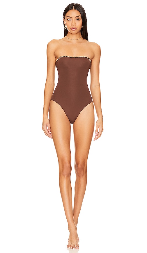 Shop Seashell Nancy One Piece In Cacao