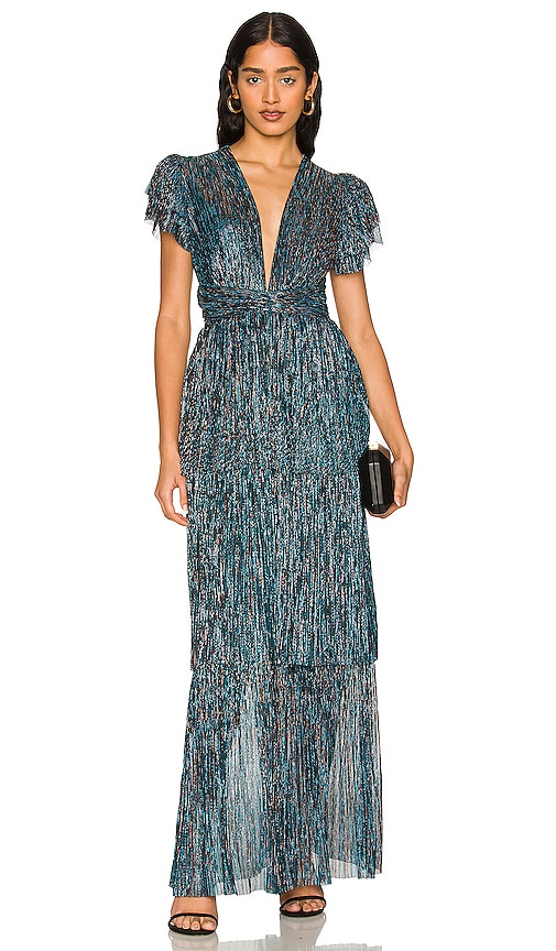 Sabina Musayev x REVOLVE Zelda Dress in Multicolor Blue | REVOLVE
