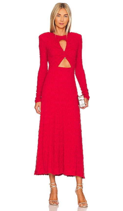 Sabina Musayev Alberta Midi Dress in Red