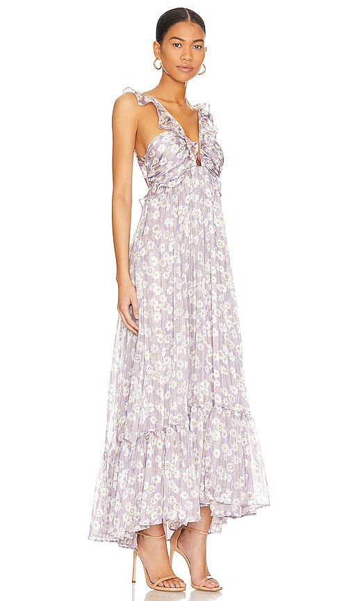 Shop Sabina Musayev Astrid Dress In Lilac Print