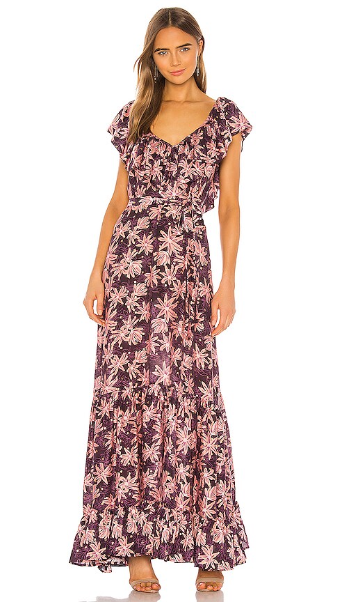 Sabina Musayev Lucia Dress in Plum Floral