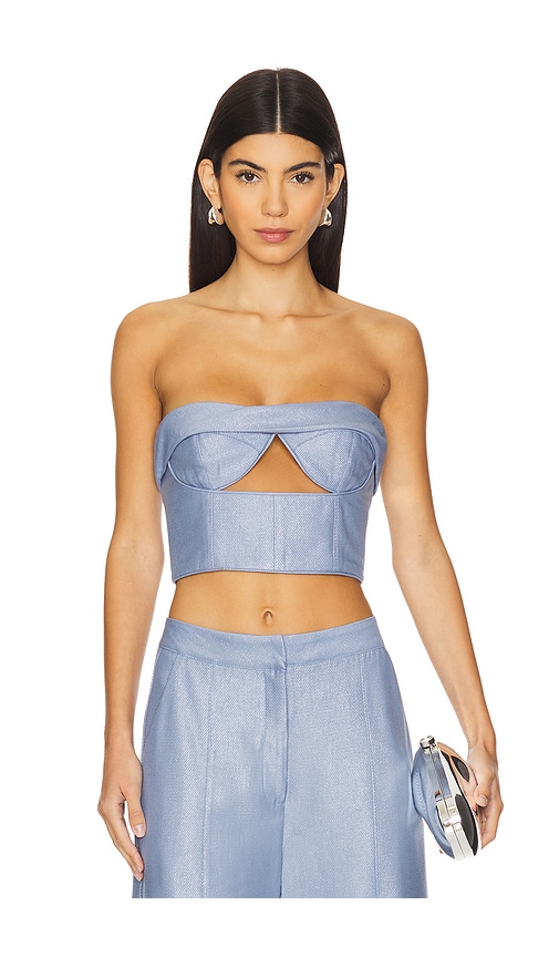 Sabina Musayev Tyrian Top In Sky Blue