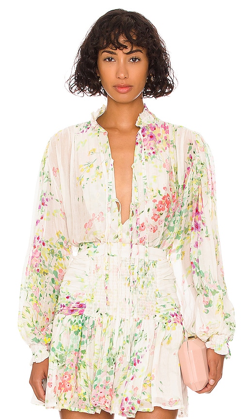 Sabina Musayev Bazooka Top in White Floral | REVOLVE