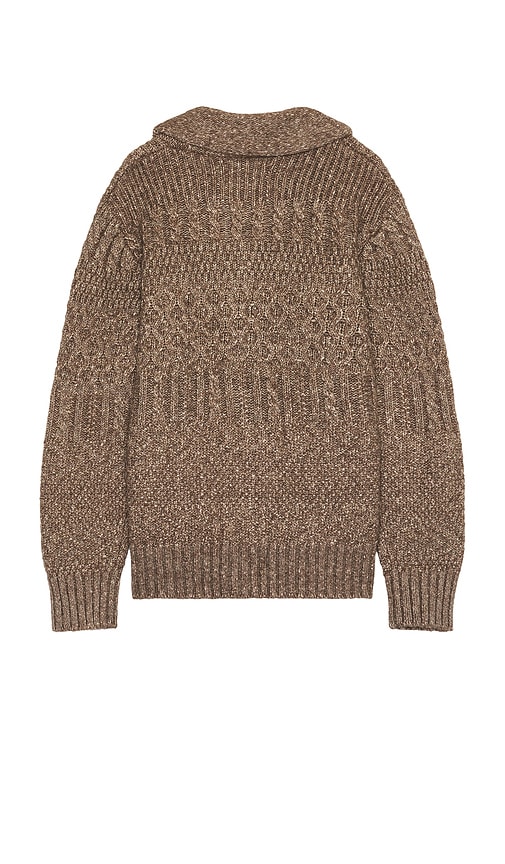 Shop Schott Merino Wool Cardigan In Brown