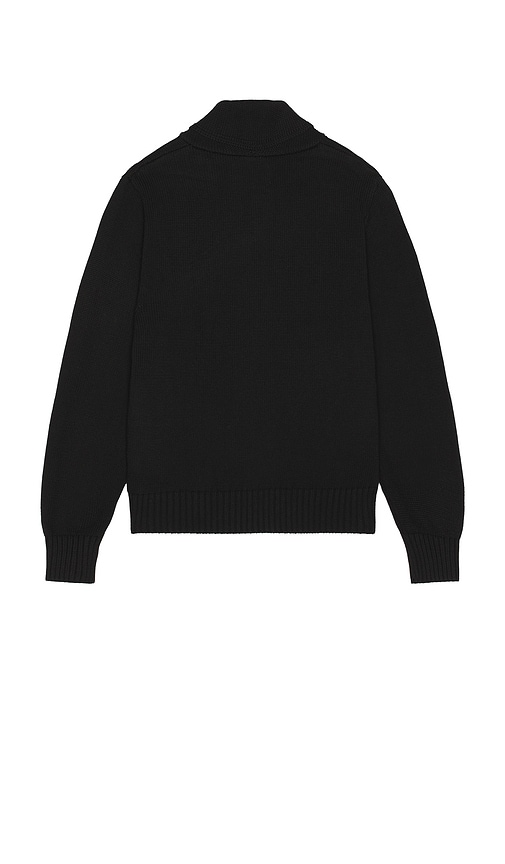 Schott Zip Front Sweater In Black