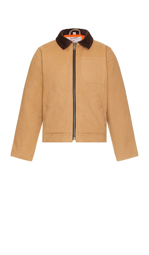 Shop Schott Union Canvas Down Filled Jacket In 卡其