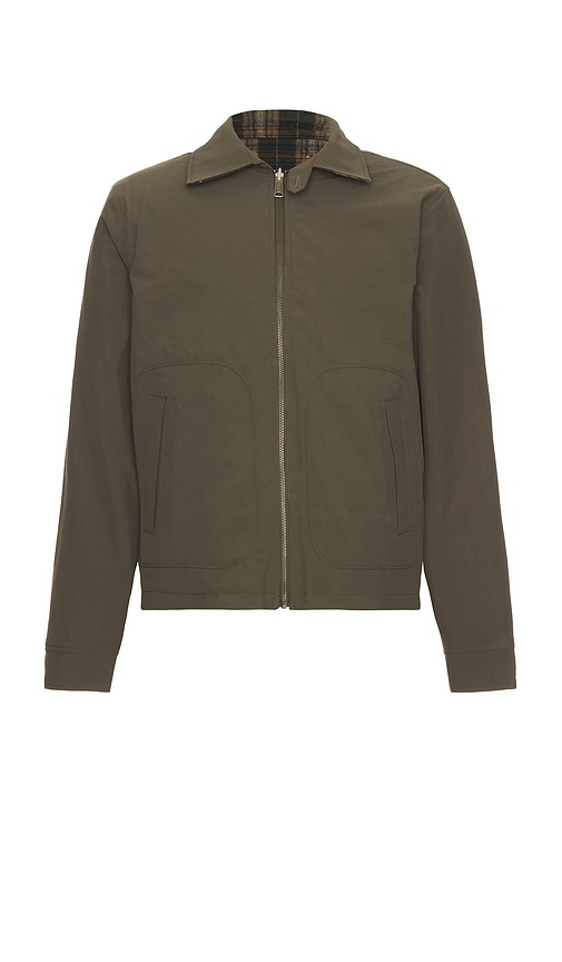 Shop Schott Reversible Mack Jacket In 올리브