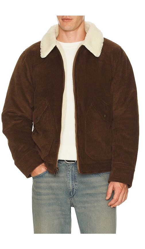 Schott Corduroy Delivery Jacket In Brown