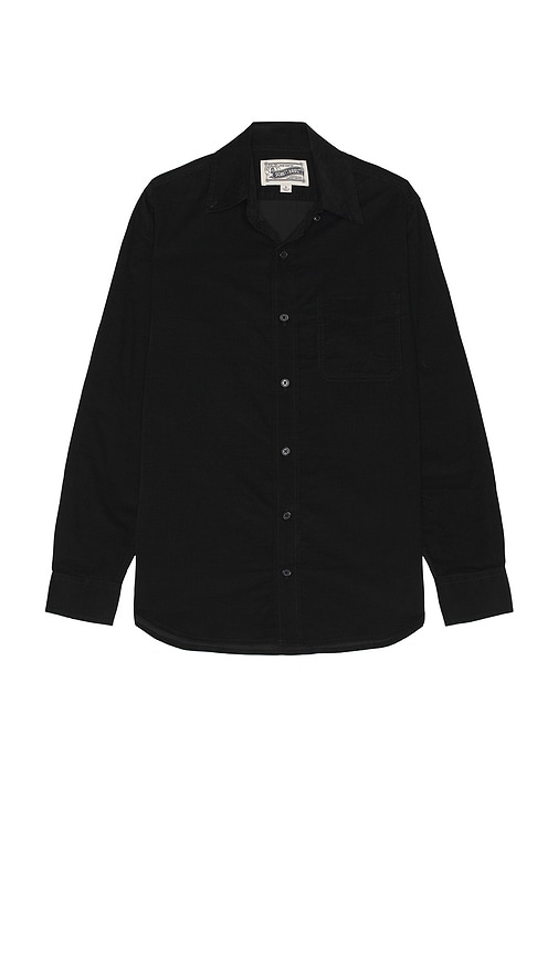 Shop Schott Pinwale Button Up Shirt In 블랙