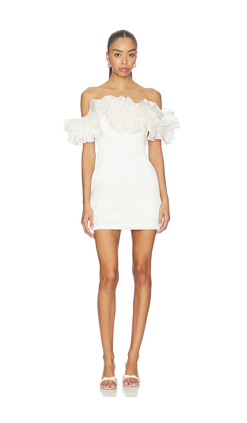 Susanna Chow Sasha Ruffle Dress in White