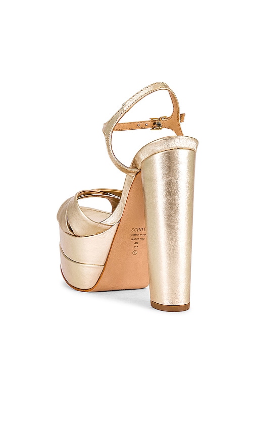  Schutz Plateauschuhe Keefa In Metallic Gold. Größe 9. Also In 10. 