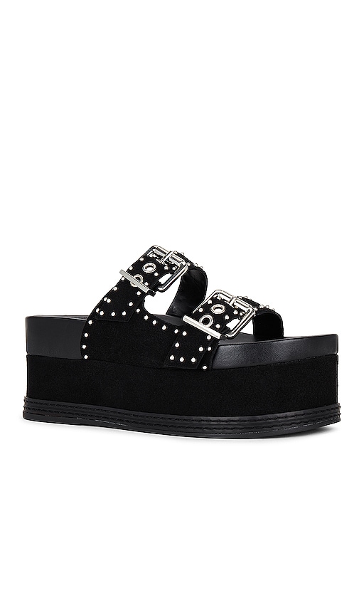 Shop Schutz X Revolve Sirah Flatform Slide In Black