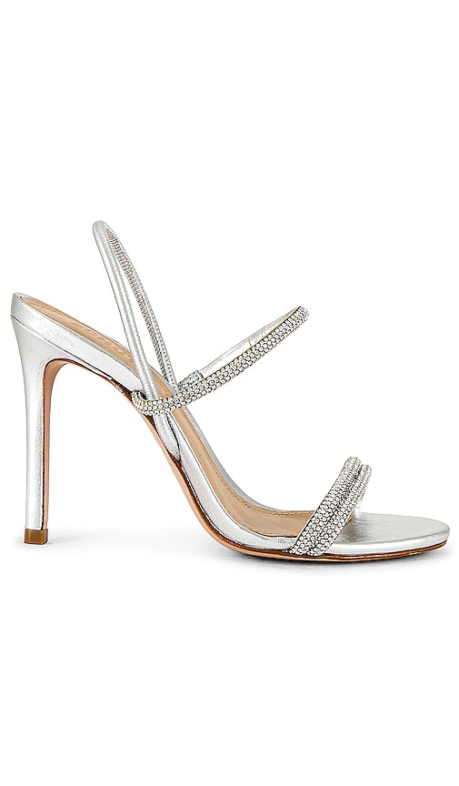 Schutz Whiteley Sandal in Cristal & Prata | REVOLVE