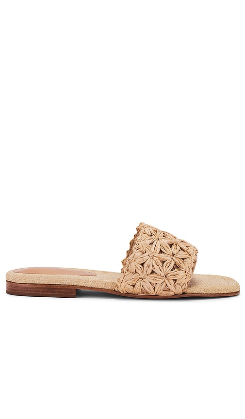 Shop Schutz Ayla Straw Sandal In Perla