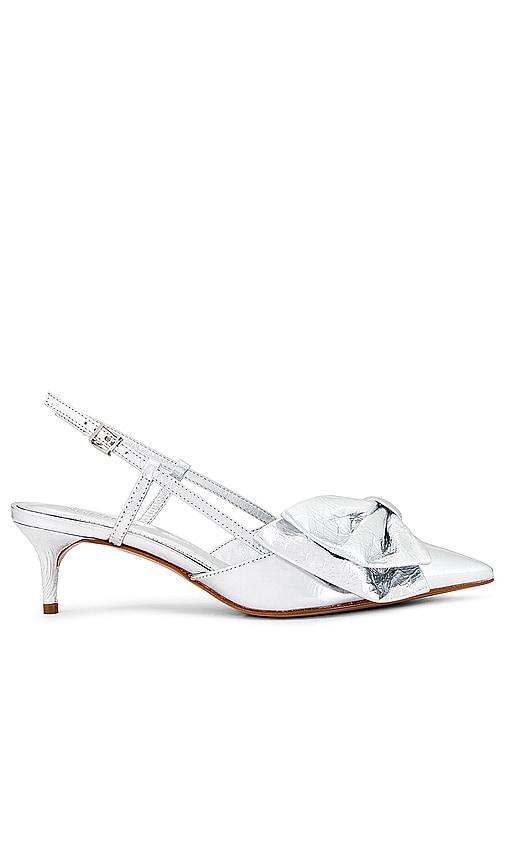 Schutz Judy Kitten Heel in Silver