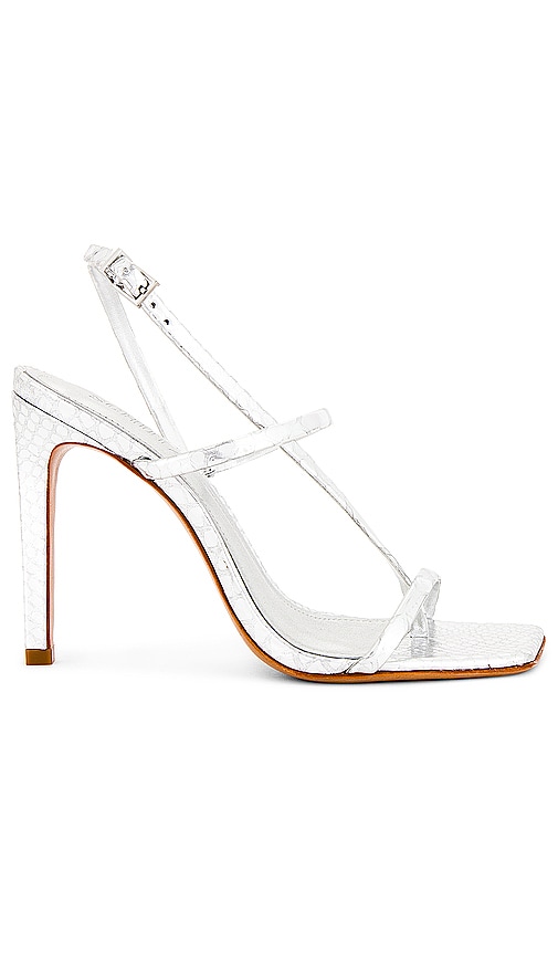 Schutz Heloise High Sandal In Prata