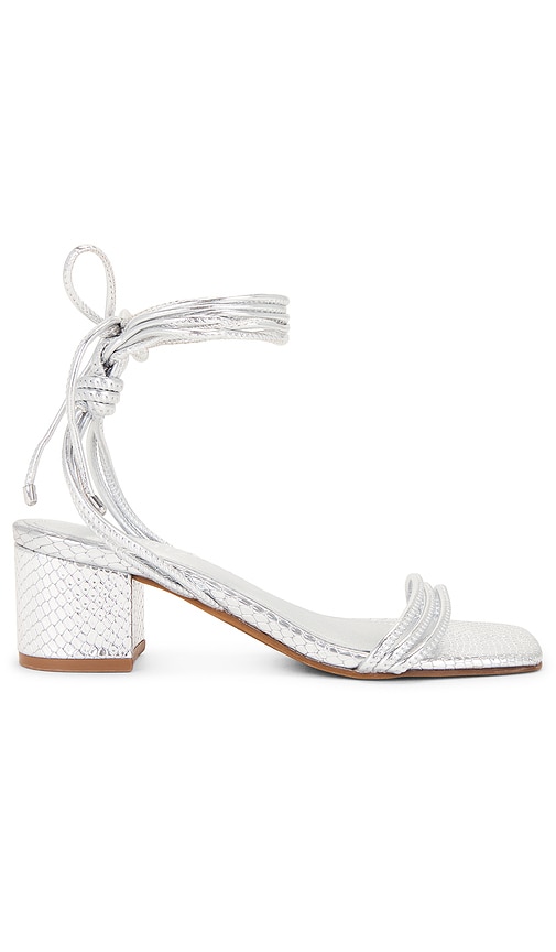 Shop Schutz Thea Block Sandal In 银色