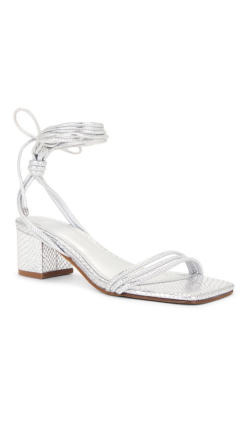 Shop Schutz Thea Block Sandal In 银色