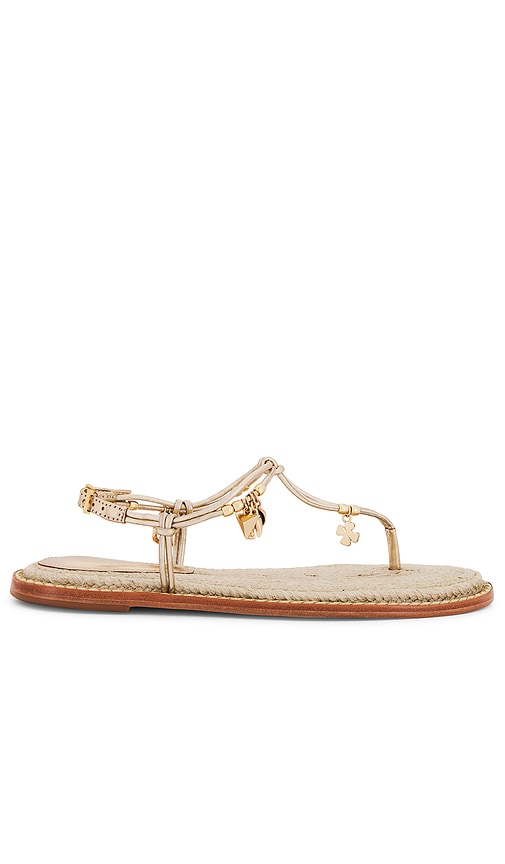 Shop Schutz Mitchel Sandal In 普拉廷白铜色