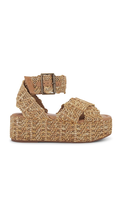 Schutz Jami Platform Sandal In Arenito