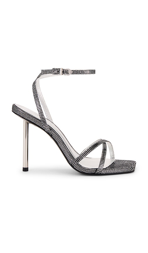 Shop Schutz Eva Sandal In Metallic Silver