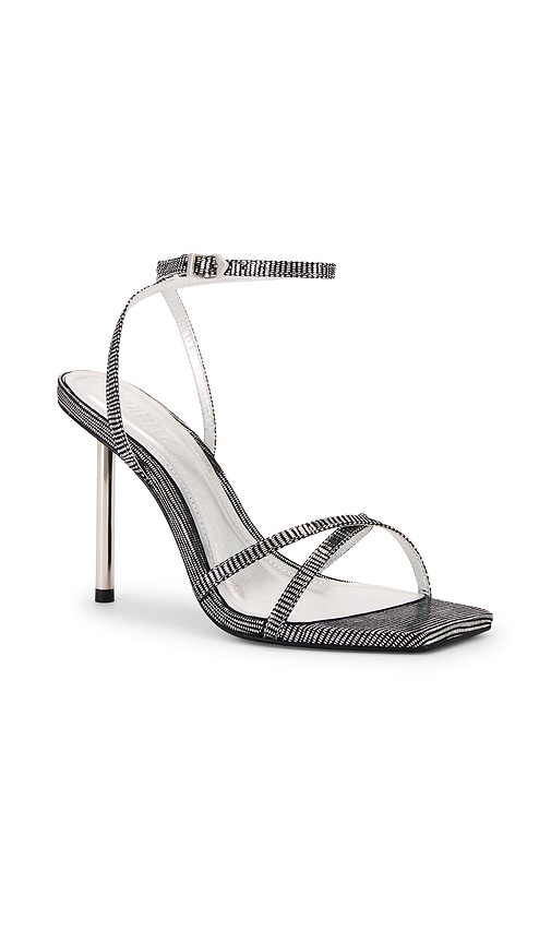 Shop Schutz Eva Sandal In Metallic Silver