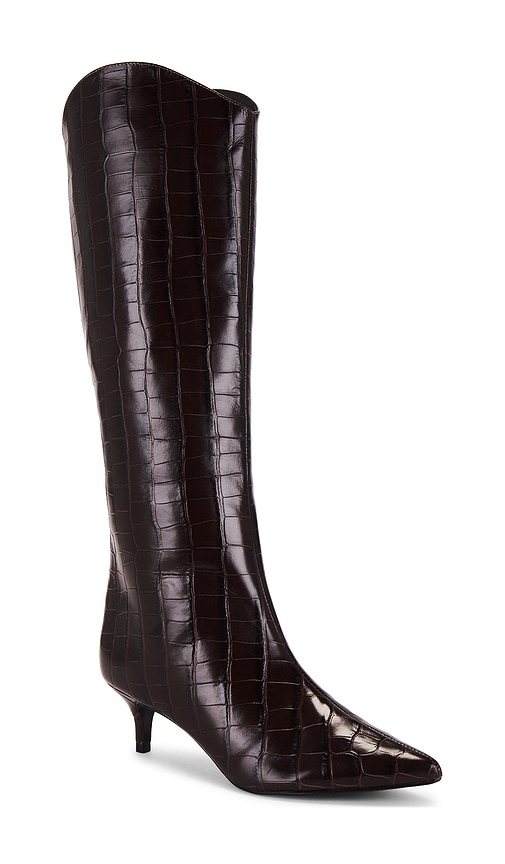 Shop Schutz Maryana Low Boot In Chocolate